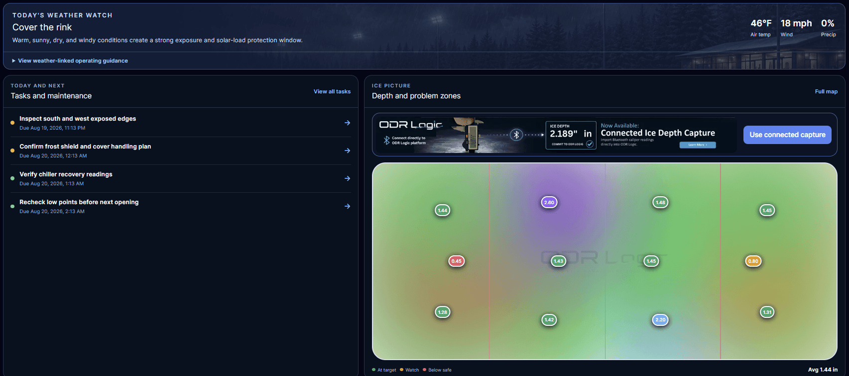 ODR Logic ice depth assessment overview